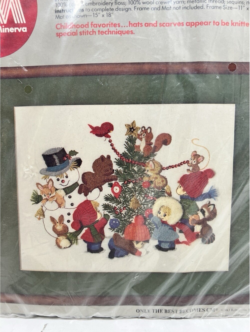 Vtg Columbia Minerva Stitcher Picture Decorating The Tree Ruth Morehead New - Picture 3 of 5